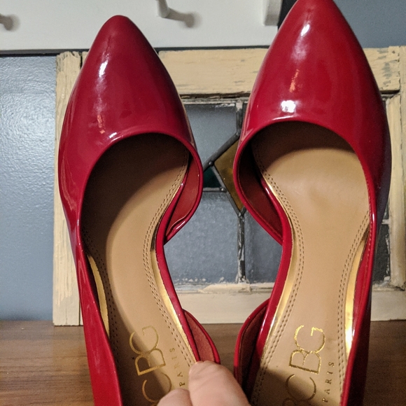 BCBG Paris Gaminkha Sexy Red Stiletto Pumps size 8.5 Festive - Picture 11 of 16
